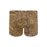 cacao beans tribal polynesian pattern background Men's Swimming Trunks