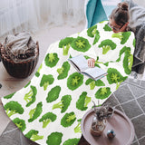 Cute broccoli pattern Blanket Robe with Sleeves