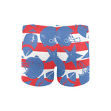 American football ball star stripes pattern Men's Swimming Trunks