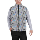 Skate Board Pattern Print Design 03 Men's Padded Vest
