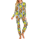 papaya design pattern Women's All Over Print Pajama Set