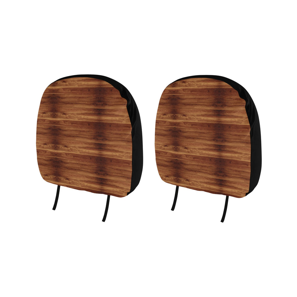 Wood Printed Pattern Print Design 04 Car Headrest Cover