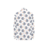Hedgehog Pattern Print Design 04 Women's Long Sleeve Polo Shirt