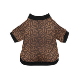 coffee bean pattern All Over Print Pet Dog Round Neck Fuzzy Shirt