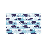 polar bear winter snow pattern Doormat