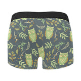 Cute owls leaves pattern Men's All Over Print Boxer Briefs Men's Underwear
