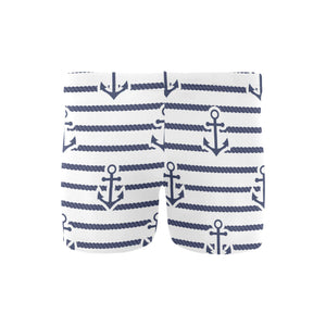 Anchor rope nautical pattern Men's Swimming Trunks