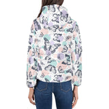 Butterfly pattern Women's Padded Hooded Jacket