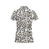 Leopard skin print pattern Women's All Over Print Polo Shirt