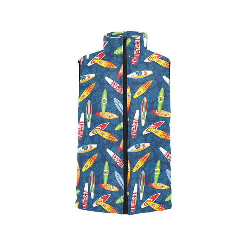 Surfboard Pattern Print Design 01 Men's Padded Vest