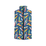 Surfboard Pattern Print Design 01 Men's Padded Vest