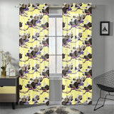 Ostrich Pattern Print Design 04 Gauze Curtain