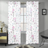 Cute poodle dog star pattern Gauze Curtain