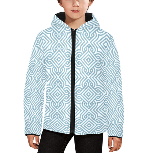 arabic pattern Kids' Boys' Girls' Padded Hooded Jacket