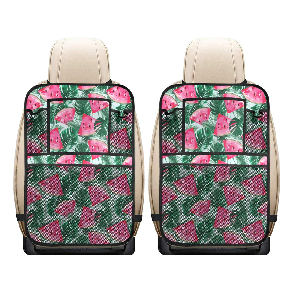 Watermelons tropical palm leaves pattern Car Seat Back Organizer