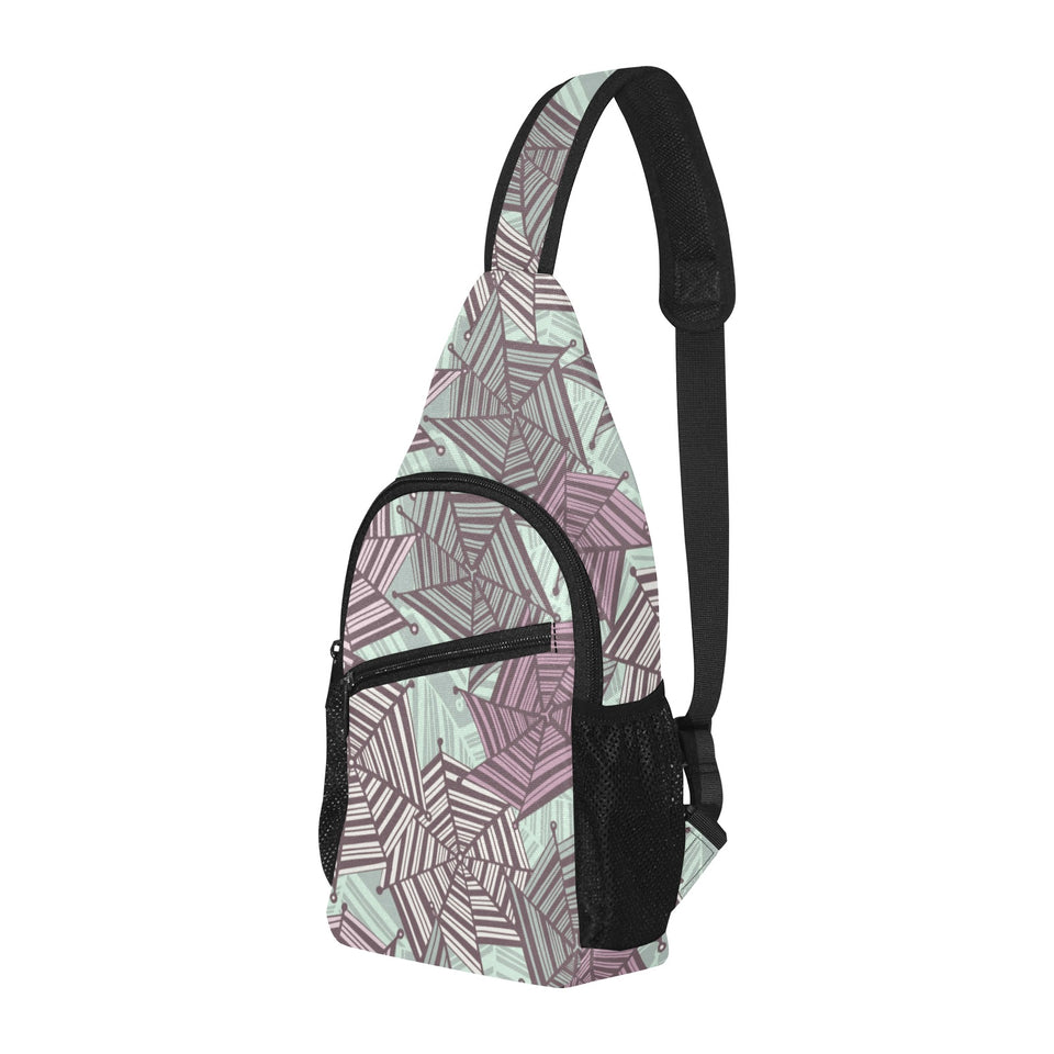 Spider web cobweb design color pattern All Over Print Chest Bag