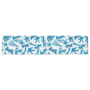 Coral Reef Pattern Print Design 01 Table Runner