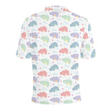 Hippopotamus Pattern Print Design 03 Men's All Over Print Polo Shirt
