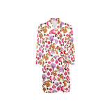 Squirrel Pattern Print Design 02 Men's Long Sleeve Belted Night Robe