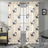 Cute Siberian Husky Gauze Curtain