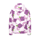 Cute Grape pattern Kids' Boys' Girls' Padded Hooded Jacket