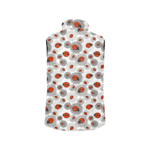 Ladybug Pattern Print Design 05 Men's Padded Vest