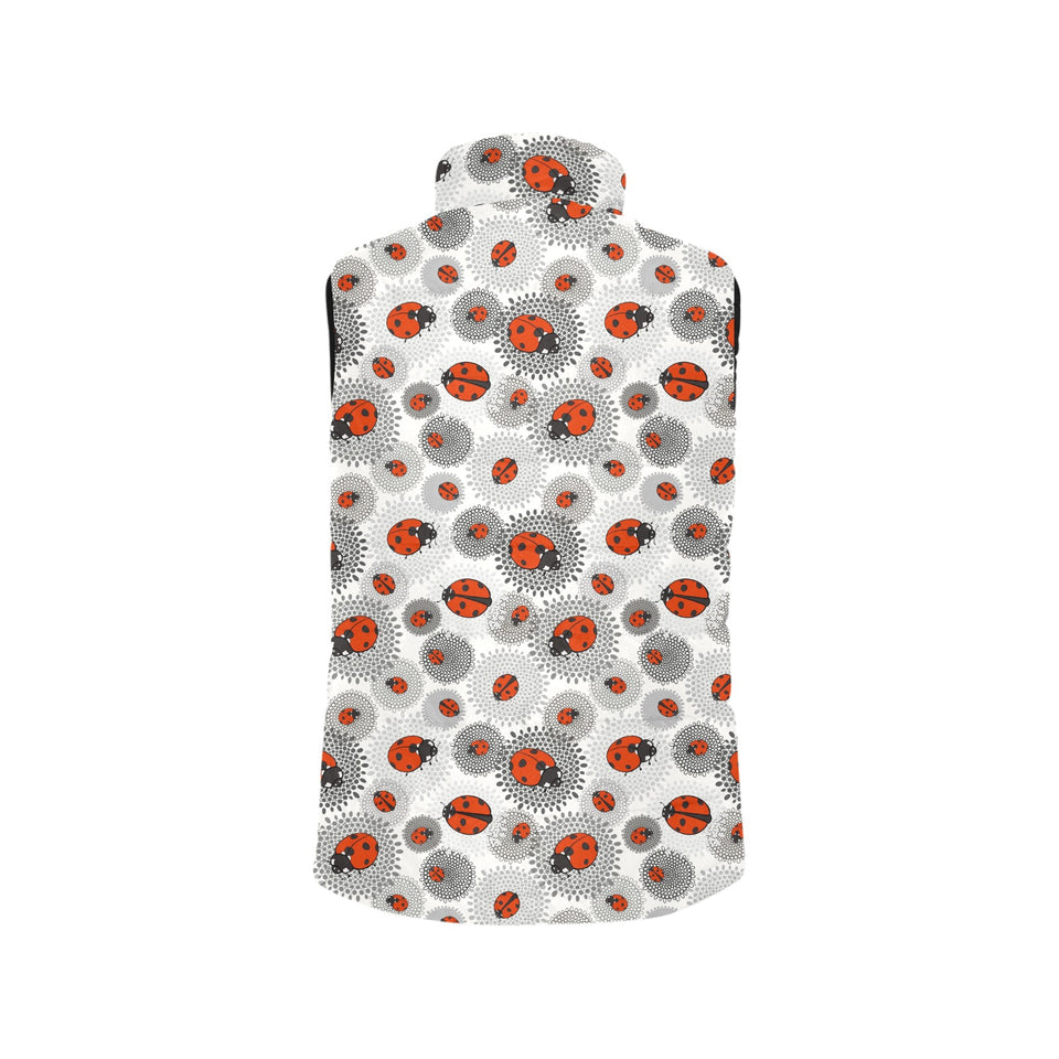 Ladybug Pattern Print Design 05 Men's Padded Vest
