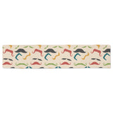 Mustache Beard Pattern Print Design 03 Table Runner