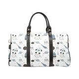 Hand drawn space elements space rocket star planet Travel Bag