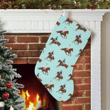 Horses running horses rider pattern Christmas Stocking