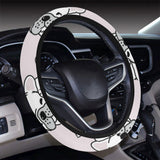 Cute french bulldog pattern Car Steering Wheel Cover