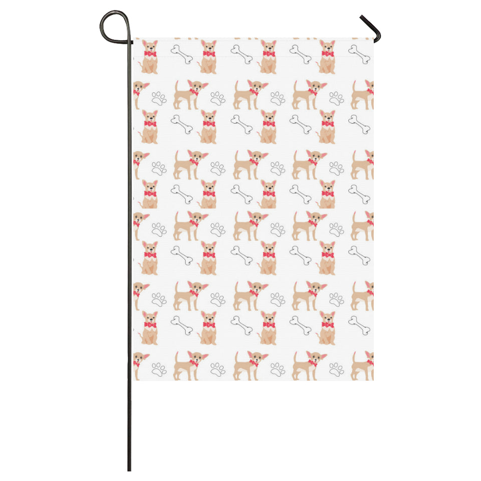 Chihuahua bone paw pattern House Flag Garden Flag