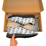 Teddy Bear Pattern Print Design 02 Women's Sneaker Shoes