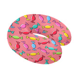 Colorful wrapped candy pattern U-Shaped Travel Neck Pillow