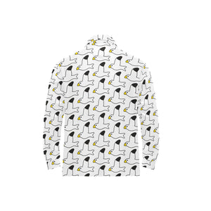 Seagull Pattern Print Design 05 Men's Long Sleeve Polo Shirt