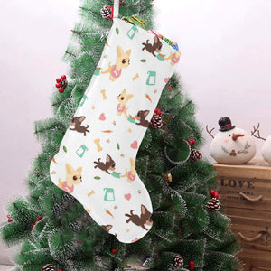 Cute Chihuahua puppie pattern Christmas Stocking