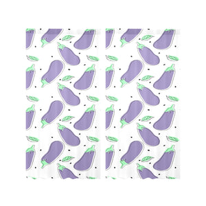 Eggplant Pattern Print Design 05 Gauze Curtain