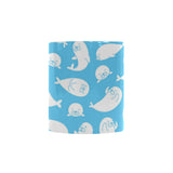 Cute white sea lion seals pattern Morphing Mug Heat Changing Mug
