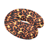 Fire flame dark pattern U-Shaped Travel Neck Pillow