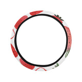 watercolor hand drawn beautiful strawberry pattern Car Steering Wheel Cover