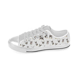 Chihuahua dog pattern Men's Low Top Shoes White
