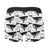 Black whale pattern Men's All Over Print Boxer Briefs Men's Underwear