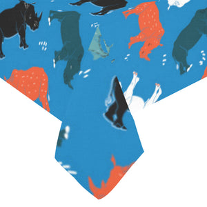 Colorful rhino pattern Tablecloth