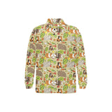 Guinea Pig Pattern Print Design 04 Men's Long Sleeve Polo Shirt