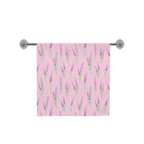 Lavender pattern pink background Bath Towel