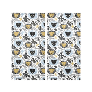 Lion Pattern Print Design 05 Gauze Curtain