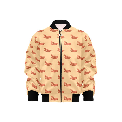 Sausage Pattern Print Design 03 Kids' Boys' Girls' Bomber Jacket