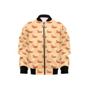 Sausage Pattern Print Design 03 Kids' Boys' Girls' Bomber Jacket