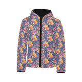Goldfish Pattern Print Design 05 Kids' Boys' Girls' Padded Hooded Jacket