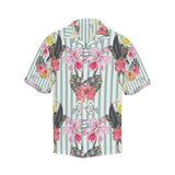 Colorful orchid flower pattern Men's All Over Print Hawaiian Shirt